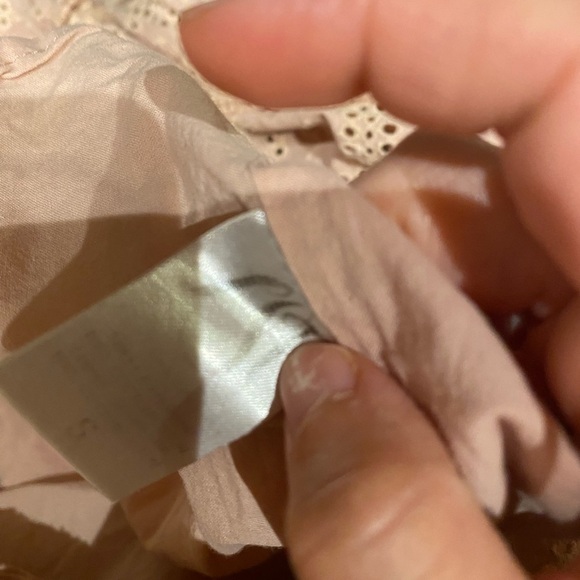 LoveShackFancy / Pink Pamela Party One Shoulder Eyelet Dress cotton small S - Picture 7 of 9